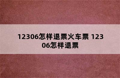 12306怎样退票火车票 12306怎样退票